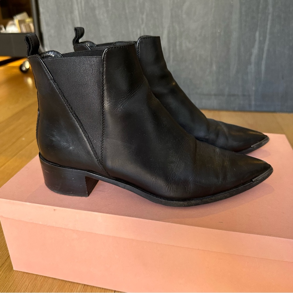 Black Acne booties size 7